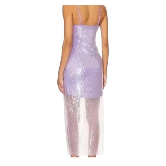Revolve ASTR the Label Starla Allover Sequin Strappy Midi Dress Lilac size XS - Picture 10 of 12